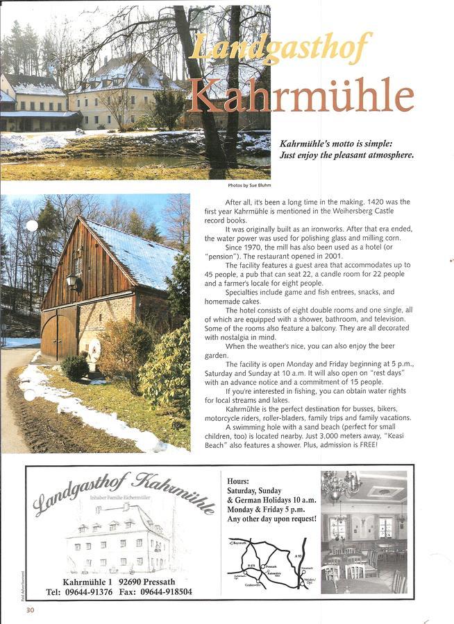 Landhotel Kahrmuehle Pressath Exteriör bild